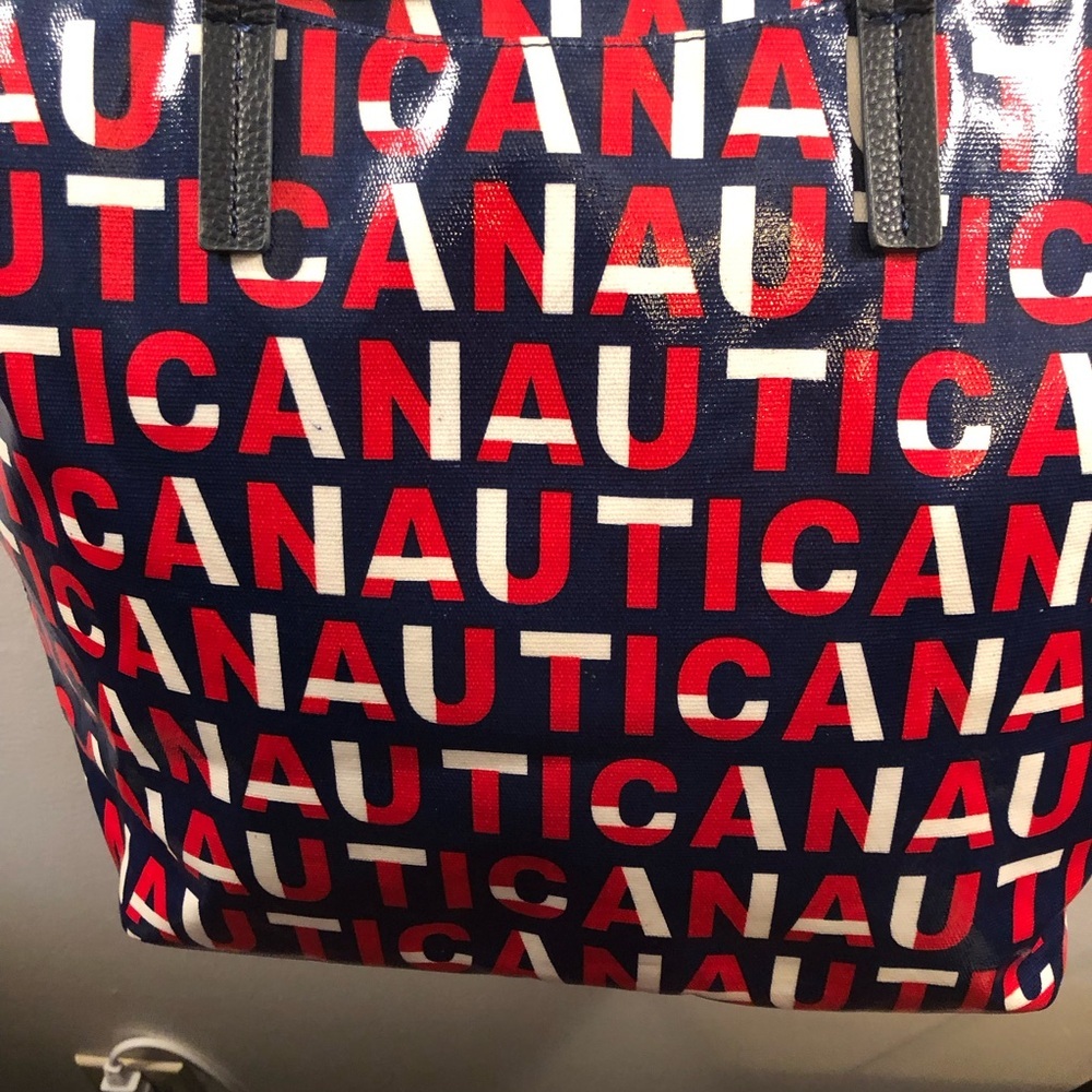 Nautica Kodi Satchel Inidgo Red White Blue Strap Bag/Tote - Picture 3 of 11